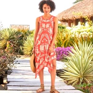 Tolani Embroidered 100% Cotton Dress Size M